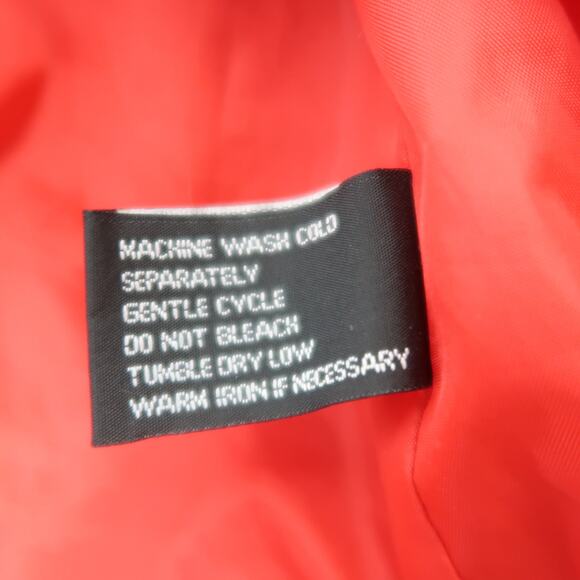 Vintage Y2K Coffeeshop red mid length raincoat jacket M - Picture 7 of 8